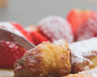 Brioche perdue roulée au chocolat et aux fruits