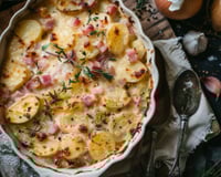 Gratin de pommes de terre au jambon fromage
