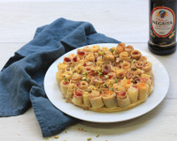 Gâteau bouquet de crêpes au rhum Negrita