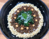 Lentilles aux épinards et lait de coco