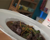 Joue de boeuf confite au vin