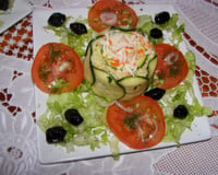 Chou-fleur enrobé de courgettes
