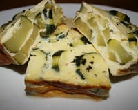 Flan léger de courgettes à la menthe