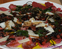 Carpaccio de bœuf au fromage de Brebis et sa sauce enchanteresse ou comment faire un carpaccio sans citron