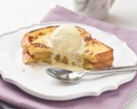 Des croques sucrés façon pain perdu garni de tranches d'ananas caramélisées gourmandes et fondante !
