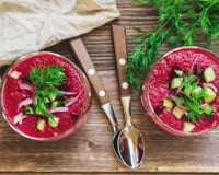 Gaspacho de betterave rouge