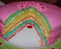 Gâteau arc-en-ciel maison