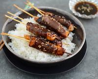 Brochettes de bœuf au fromage