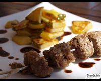 Fondante , croustillantes et épicée ue brochette à dévorer !