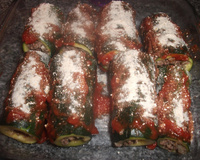 Courgettes farcies à la viande hâchée ciboulette/basilic