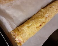 Roulé salé pommes de terre jambon et fromage