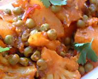 Une recette indienne facile et rapide, des légumes aux épices à la cocotte