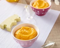Purée de carottes aux pommes et au poulet