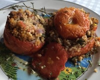 Tomates farcies au Quinoa et Lentilles