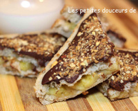 Sandwich croquant banane chocolat