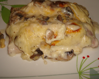 Lasagnes au poulet et champignons