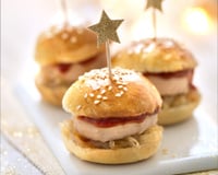 Burger de foie gras au confit de figues et noix