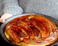 Gâteau renversé à la banane, sans four