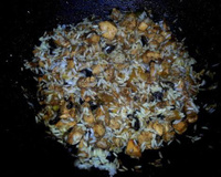 Risotto au poulet et aux olives