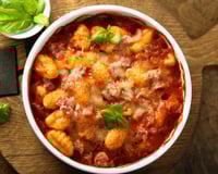 Gratin de gnocchis sauce tomate et jambon