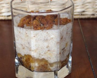 Mousse de banane au chocolat et ganache au pain d'épice