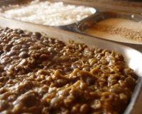 Dahl de lentilles vertes et sa sauce yaourt sucré salé