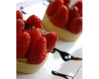 Une tartelette aux fraises revisitée par mes soins avec une touche d'exotisme...