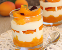 Verrine d'abricots au fromage blanc