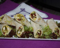 Roulés au poulet (mini wraps)