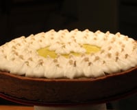 Tarte meringuée aux pommes, pâte aux spéculoos