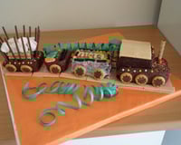 Cake au chocolat attention au départ du train tchou-tchou