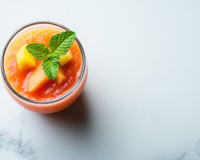 Gaspacho au melon et menthe