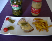 Filet mignon, sauce moutarde et cornichons