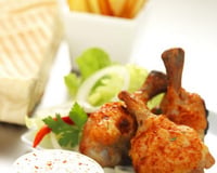 Manchons de poulet sauce au yaourt grec
