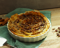 Tarte filo au chocolat et aux pistaches façon galatopita