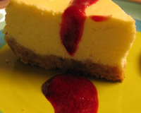 Cheesecake à la vanille & son coulis de fraises