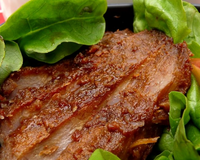 Porc caramélisé au miel et gingembre