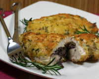 Blancs de Poulet farcis aux olives et câpres panés au  Parmigiano Reggiano Giovanni Ferrari