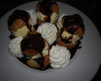 Profiteroles glacées à la vanille