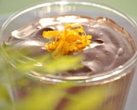 Mousse au chocolat, orange