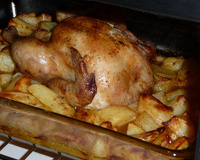 Poulet aux pommes de terre cuit au four