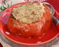 Tomate Cœur de Bœuf farcie aux deux viandes