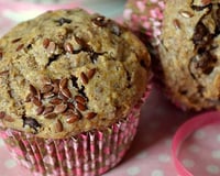 Muffins au chocolat et aux graines de lin