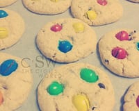 Cookies sans gluten aux pépites de chocolat et m&m's