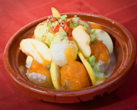 Tajine glacée d'avocat pimenté