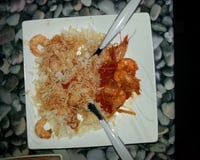 Crevettes chaudes sauce tomate