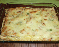 Lasagnes au saumon et crevettes