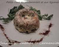 Petits flans au coulommiers et aux légumes