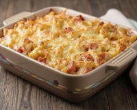 Gratin de pâtes au jambon