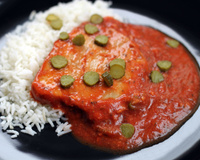 Pavés de thon, sauce piquante ketchup/cornichons